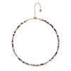 Seven Saints Women's Gold / Black / Pink Rhodonite Sacred Softness And Compassionate Serenity Choker Necklace In Multi