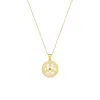 Seven Saints Women's Gold / White Merkaba Star, Spiritual Ascension Necklace, Gold Plated