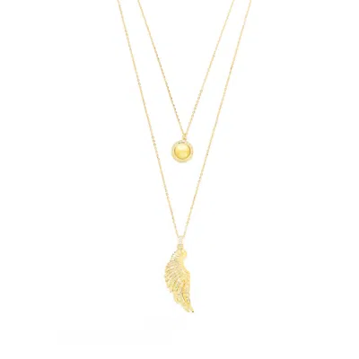 Seven Saints Women's Gold / Yellow Archangel Jophiel Necklace, Angel Of Beauty And Wisdom, Gold Plated Sterling S