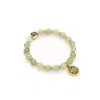 Seven Saints Women's Green / Gold Heart Chakra Activation Aventurine Bracelet In Green