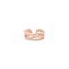 Seven Saints Women's Multi-layer Beaded Ring, Rose Gold Over Sterling Silver In Gold