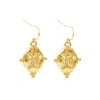 Seven Saints Women's Pisces Vintage-style Dangle Earrings, Gold Plated In Gold