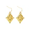 Seven Saints Women's Sagittarius Vintage-style Dangle Earrings, Gold Plated In Gold