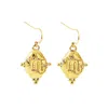Seven Saints Women's Scorpio Vintage-style Dangle Earrings, Gold Plated In Gold