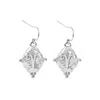 Seven Saints Women's Silver Aries Vintage-style Dangle Earrings, White Rhodium Plated In Metallic