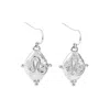 Seven Saints Women's Silver Leo Vintage-style Dangle Earrings, White Rhodium Plated In Metallic