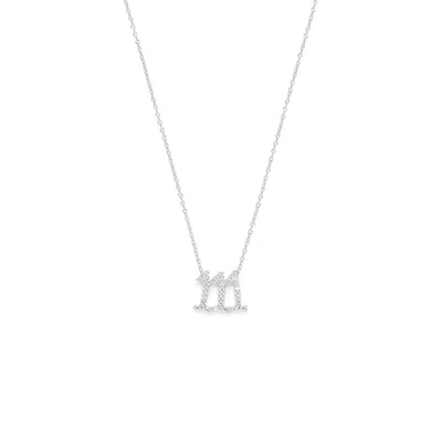 Seven Saints Women's Silver One, One, One Angel Number Manifestation Necklace, White Topaz, White Rhodium