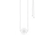 Seven Saints Women's Silver Seed Of Life Choker Or Y Style Lariat, Reversible Necklace, White Rhodium