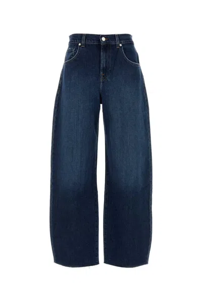 Seven Stretch Denim Bonnie Wide-leg Jeans In Blue