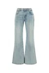 Seven Stretch Denim Spencer Flare Jeans In Blue