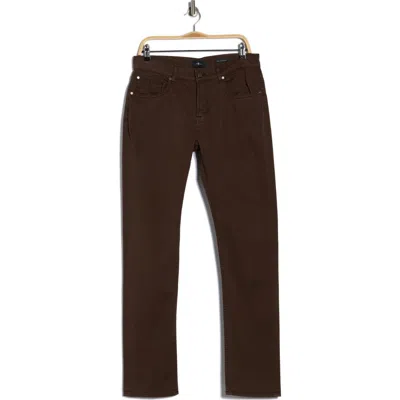 Seven The Straight Leg Jeans In Brown