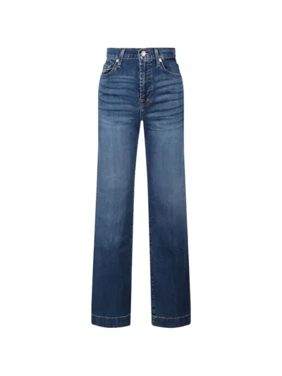 SEVEN WHISKERING-EFFECT FIVE-POCKETS JEANS