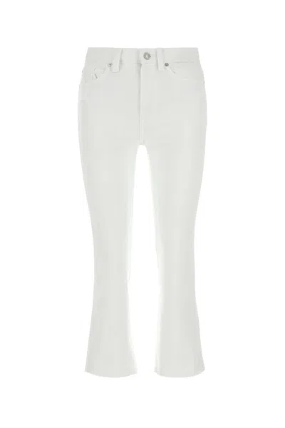 Seven White Stretch Denim Logan Stovepipe Jeans
