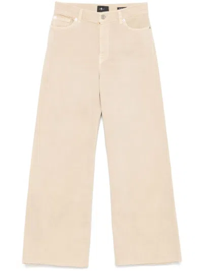 Seven Wide-leg Beige Jeans