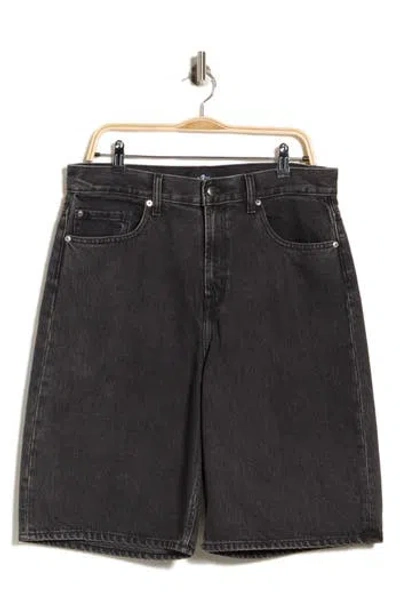 Seven Wide Leg Denim Shorts In Studio Blue