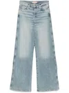 Seven Wide-leg Light Blue Jeans With Classic Five-pocket Design