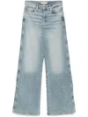 Seven Wide-leg Light Blue Jeans With Classic Five-pocket Design