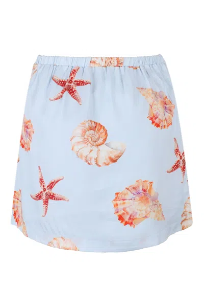Seven Wonders Adelyn Mini Skirt Blue Seashell