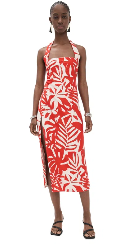 Seven Wonders Alana Midi Dress Matelo Red In Orange