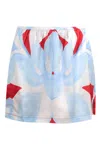 Seven Wonders Alara Elasticated Mini Skirt Amoree Red In Blue