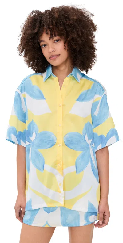 Seven Wonders Alara Short Sleeve Shirt Amoree Lemon In Multi