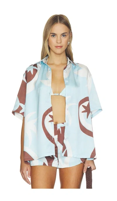 Seven Wonders Alarashort Sleeve Shirt In Blue