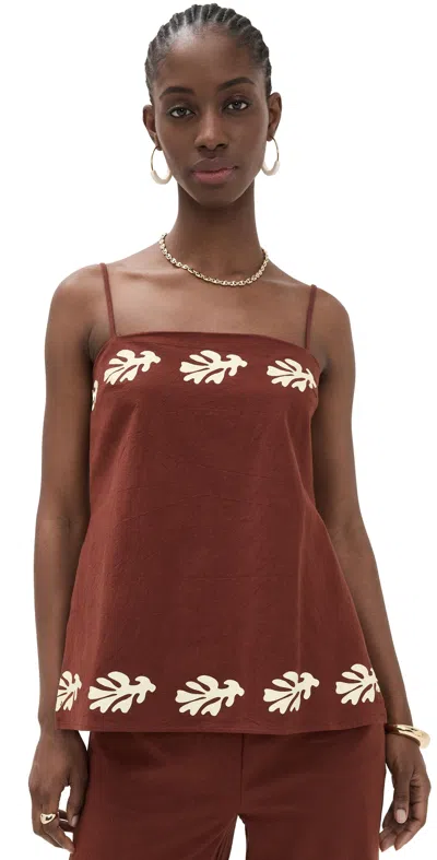Seven Wonders Amalia Top Chocolate/sand In Brown