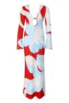 Seven Wonders Amoree Long Sleeve Maxi Dress In Blue