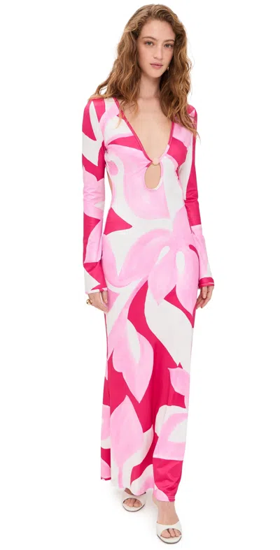 Seven Wonders Amoree Long Sleeve Maxi Dress Amoree Pink