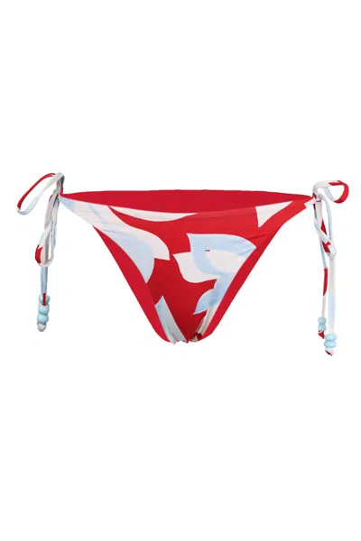 Seven Wonders Amoree Red Side Tie Bikini Bottom