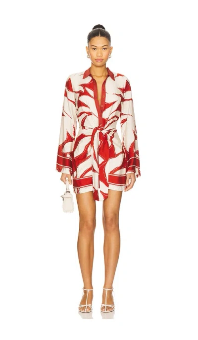 Seven Wonders Arlette Sleeved Mini Dress In Red