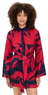 Seven Wonders Arlette Sleeved Mini Dress Arlette Navy/red In Red