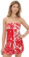 Seven Wonders Arlette Strapless Mini Dress Matelo Red In Red