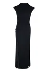 Seven Wonders Avanni High Neck Maxi Dress Granite In Black