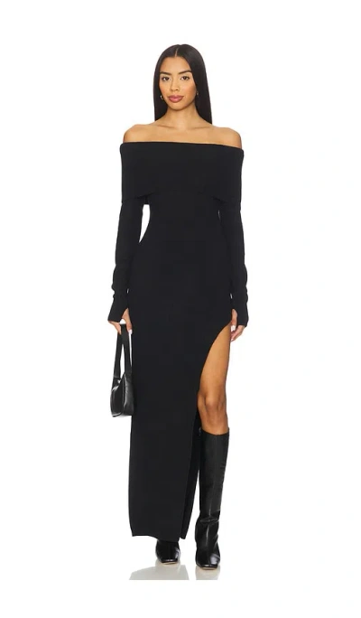 Seven Wonders Barly Off Shoulder Maxi Dress In Black