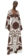 Seven Wonders Caledeira Maxi Dress Chocolate/white
