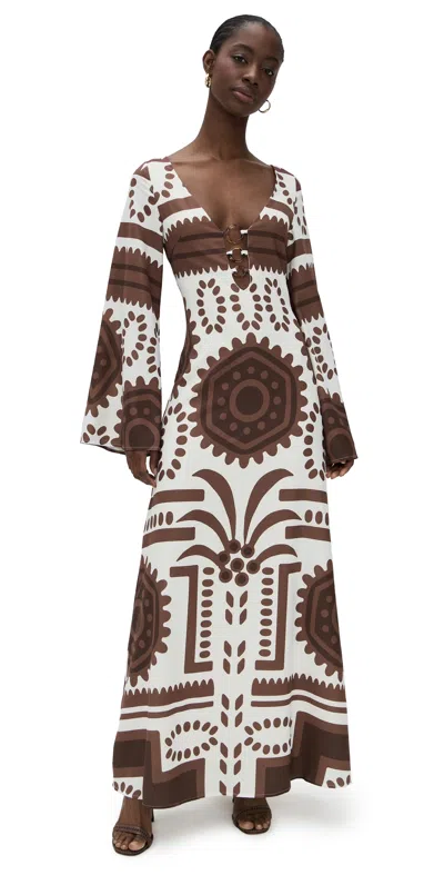 Seven Wonders Caledeira Maxi Dress Chocolate/white