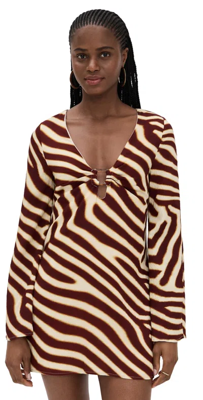 Seven Wonders Caledeira Mini Dress Montie Choc In Burgundy