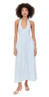 Seven Wonders Calianna Midi Dress Sky Blue Stripe In Blue