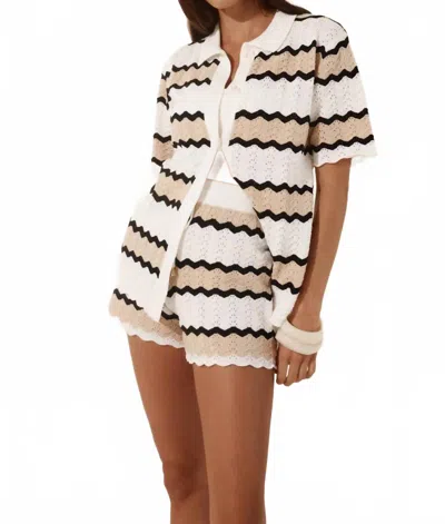 Seven Wonders Caprice Top In Sand Combo In Multi