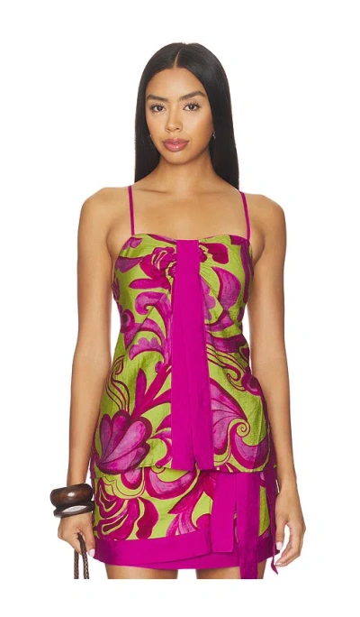 Seven Wonders Catriona Split Front Top In Multi