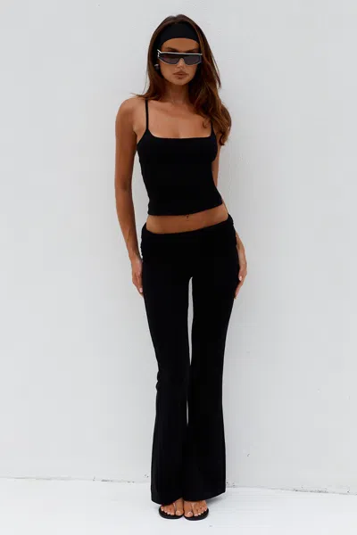 Seven Wonders Damari Foldover Flare Pants Black