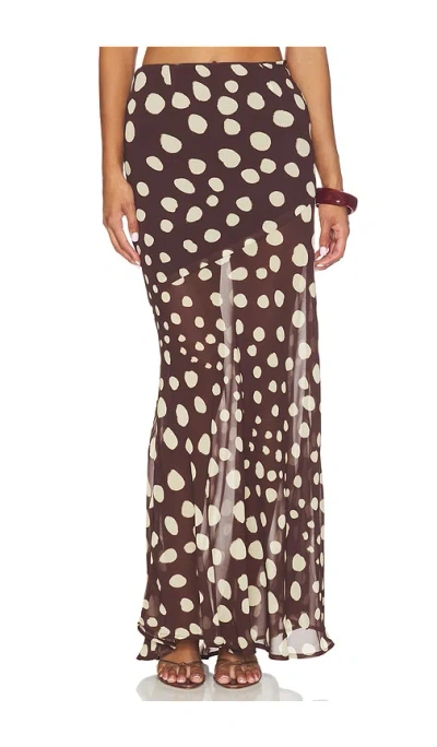 Seven Wonders Doloris Low Waist Maxi Skirt In Brown