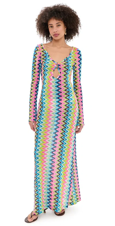 Seven Wonders Emerie Maxi Dress Xyla Wave Blue In Multi