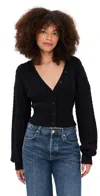 Seven Wonders Emilia Sleeved Knit Cardigan Black In Black