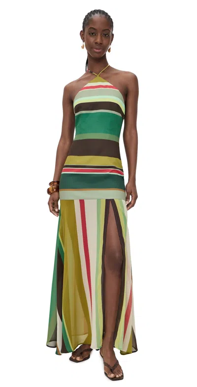 Seven Wonders Estella Halter High Slit Maxi Dress Estella Multi