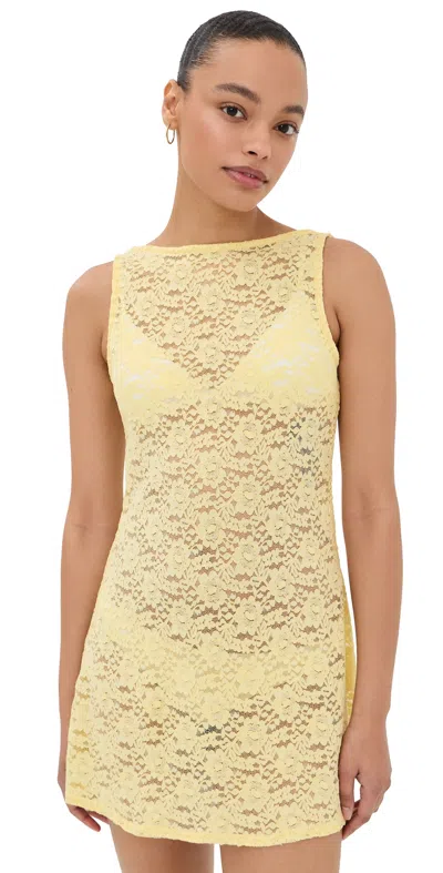 Seven Wonders Harper Lace Mini Dress Yellow