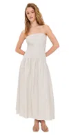 Seven Wonders Heather Midi Dress Stone Pinstripe In Stone Pinstripe