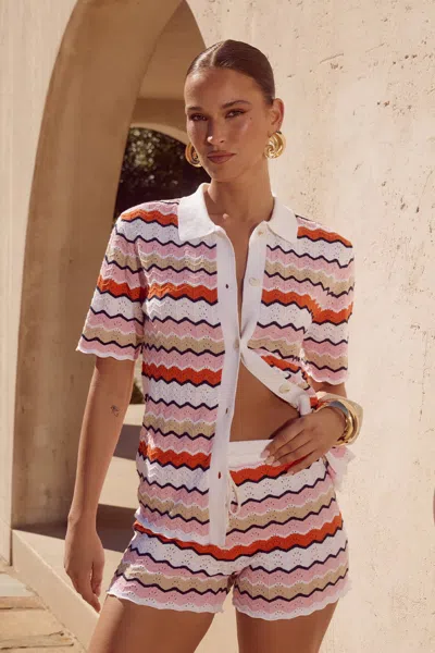 Seven Wonders Hubert Top Pink Multi