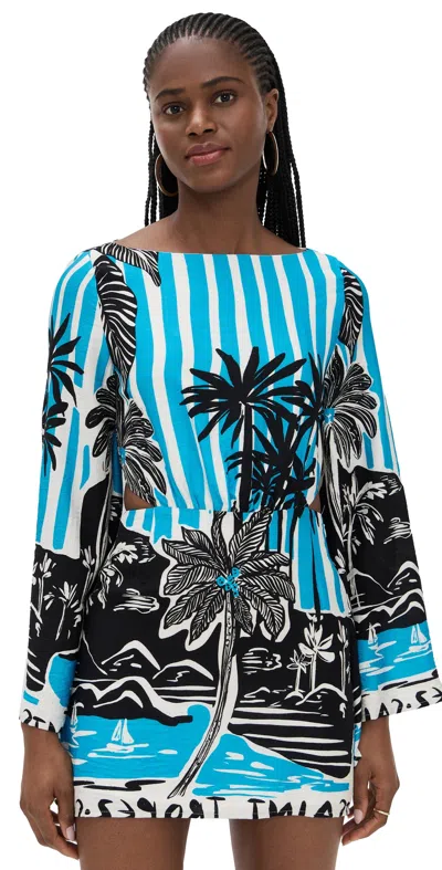 Seven Wonders Isla Mini Dress Tropez Print In Blue